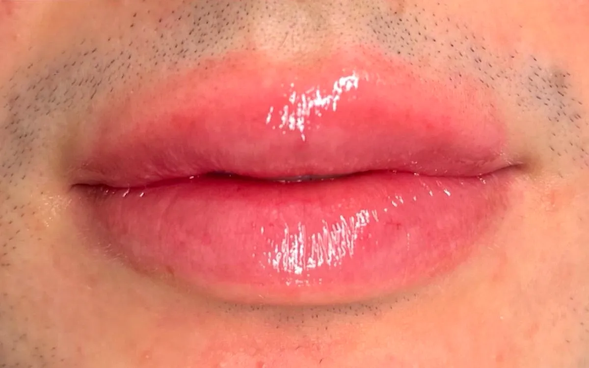 Labios después de la hidratación labial